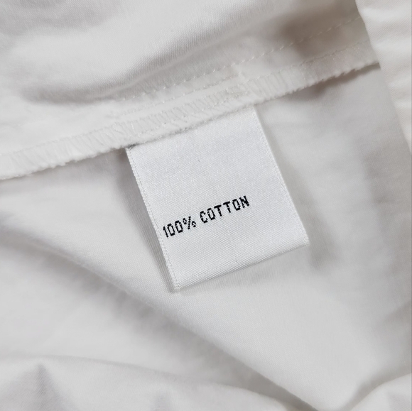 Talbots Petites Sleeveless Top Pleated Scoop Neck Tank Blouse Cream 12P Cotton - Picture 9 of 10